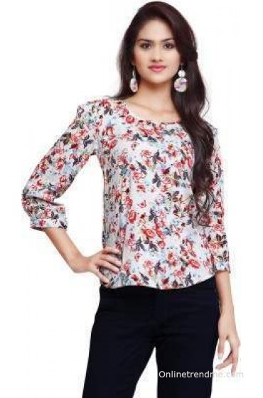Ossi Casual 3/4 Sleeve Printed Women's Top